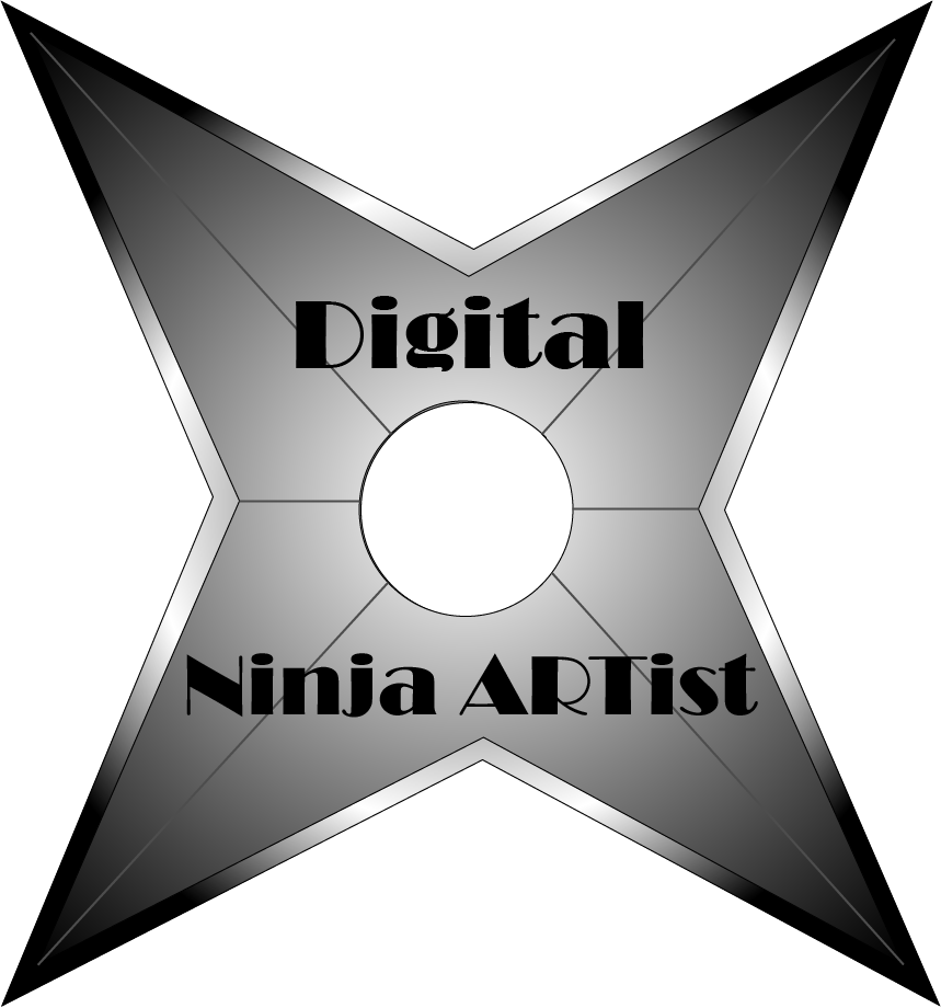 shrinked Digital Ninja Artist Logo digital sketch